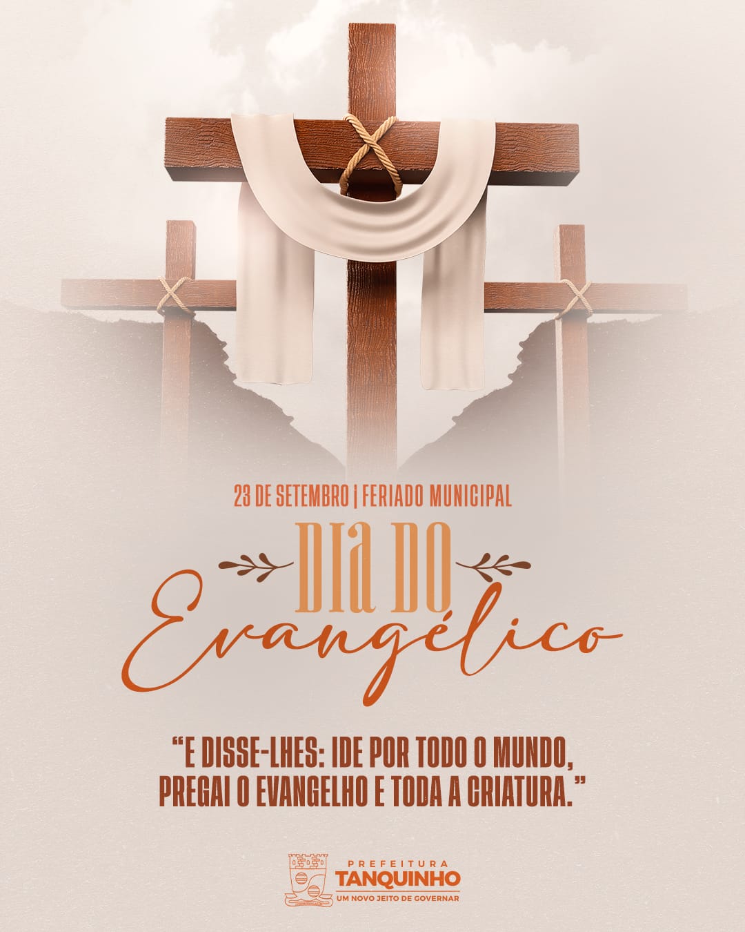 23 de setembro  Dia do Evangélico (FERIADO MUNICIPAL) - Prefeitura  Municipal de Tanquinho